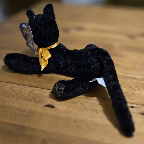 Halloween Stuffed Weighted Cat 12" Head To Tail Velvert Material BNWT - Picture 3 of 4